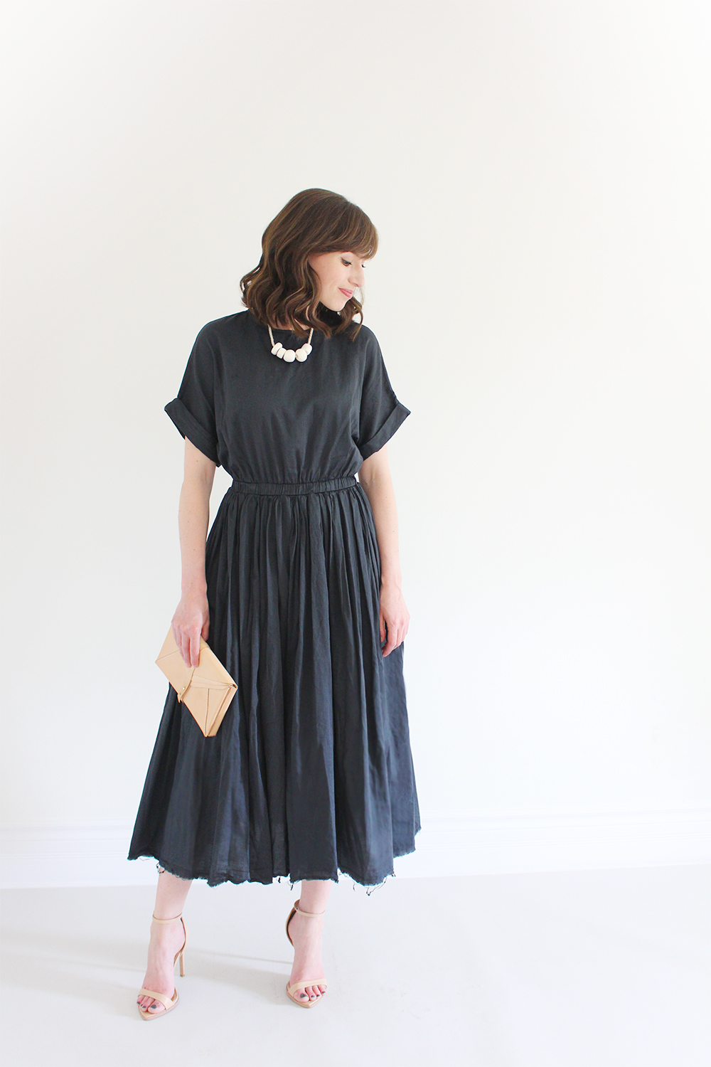 Black crane dress online