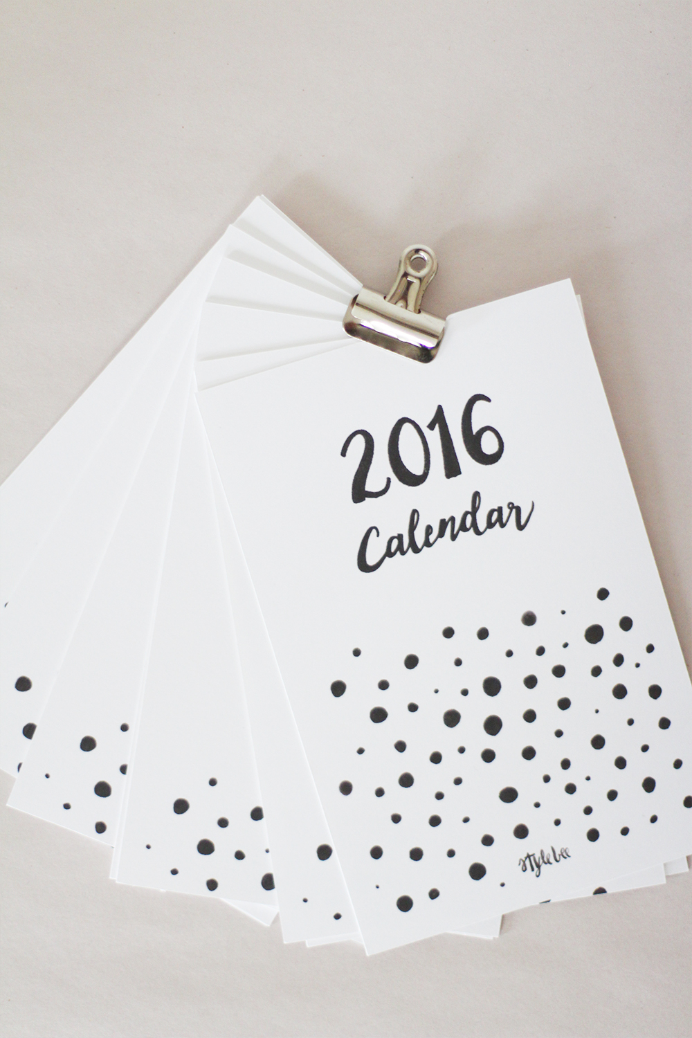 Style Bee - 2016 Printable Calendar