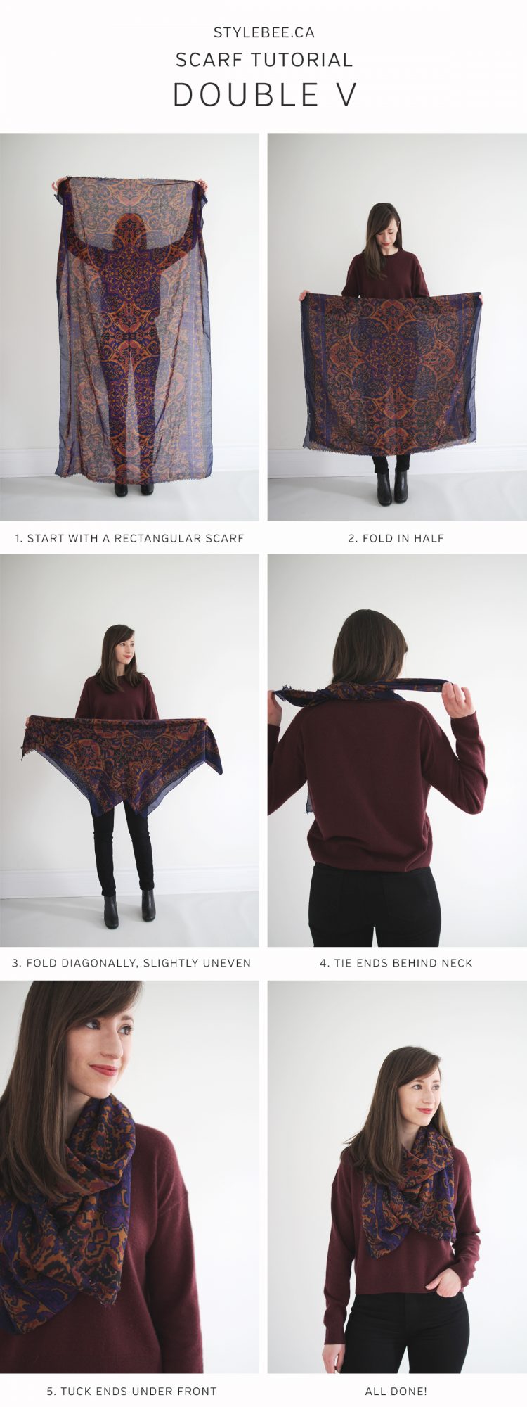 How To Tie A Scarf - 5 Classic Styles - Later Ever After, BlogLater Ever  After – A Chicago Based Life, Style and Fashion Blog