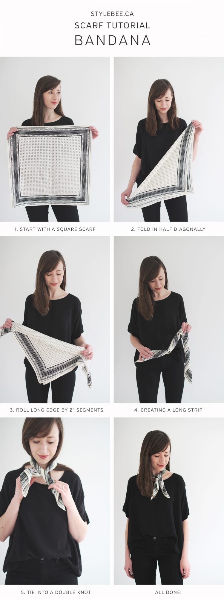 How To Tie A Scarf: 2 Simple Knots & 5 Other Styles