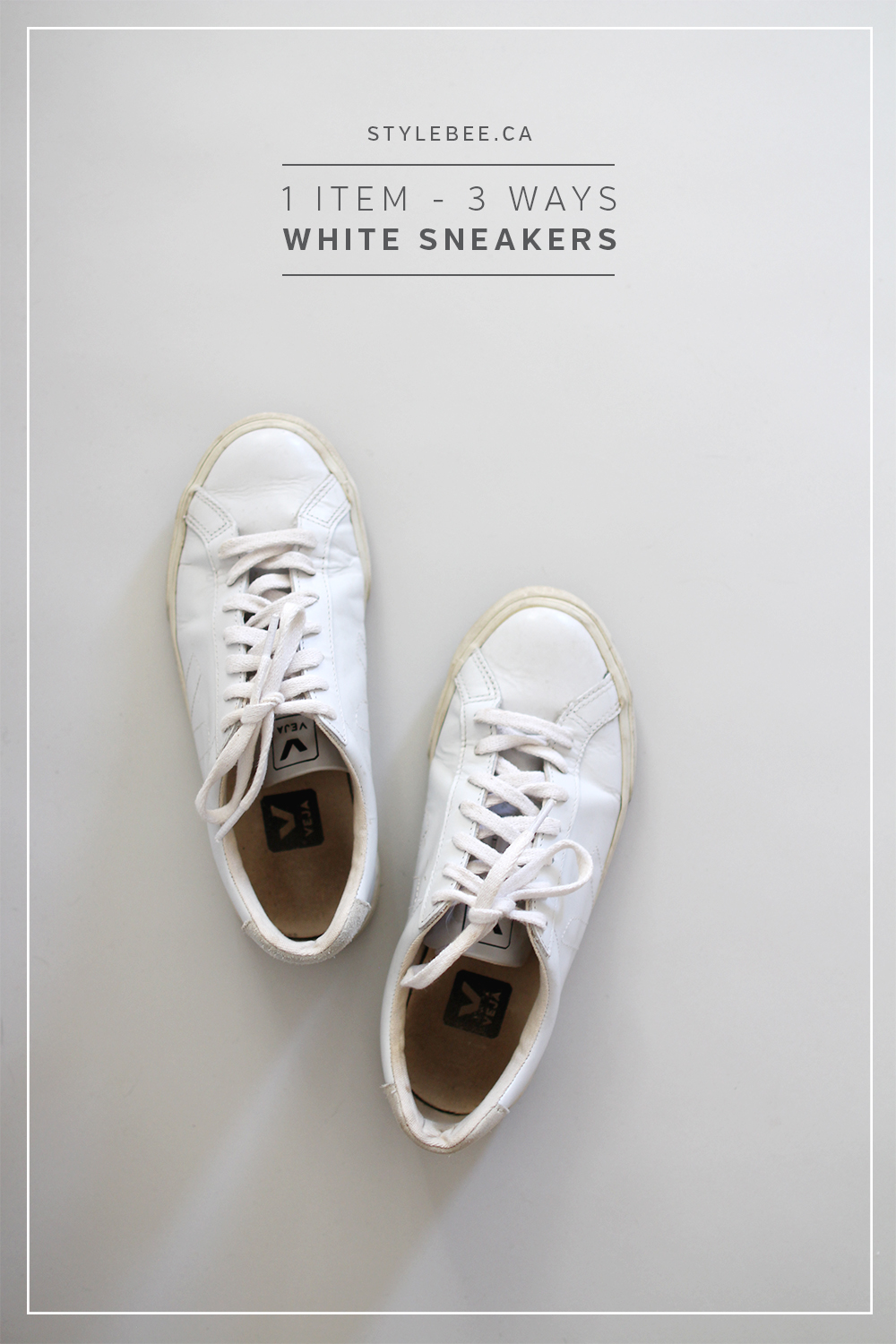 Style Bee - 1 Item - 3 Ways - White Sneakers