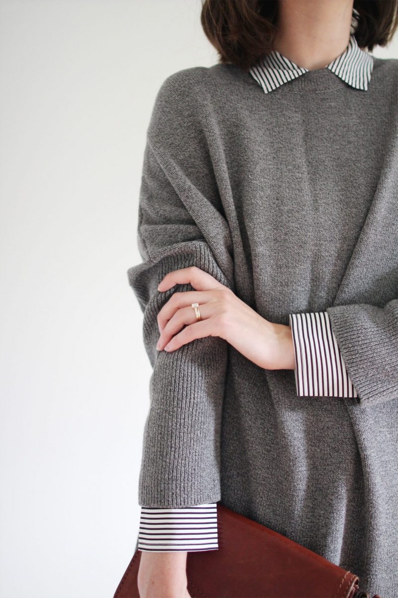 Style Bee - Revisiting the Oversize Grey Sweater 