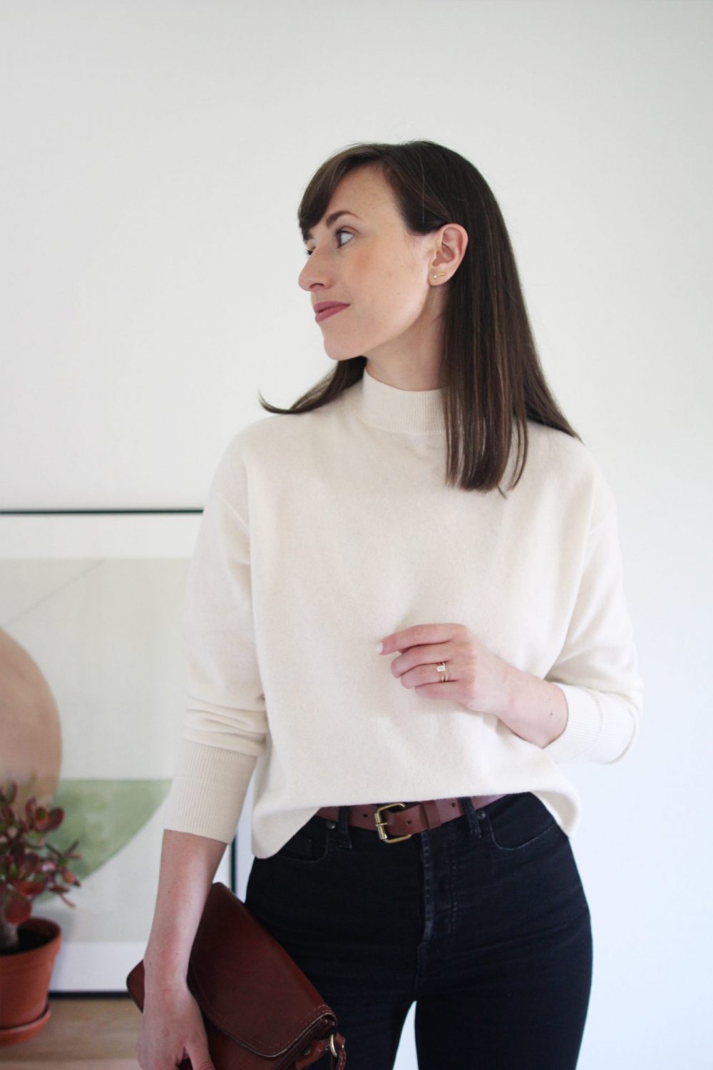 How to Style the Everlane Mockneck Shirt + Review