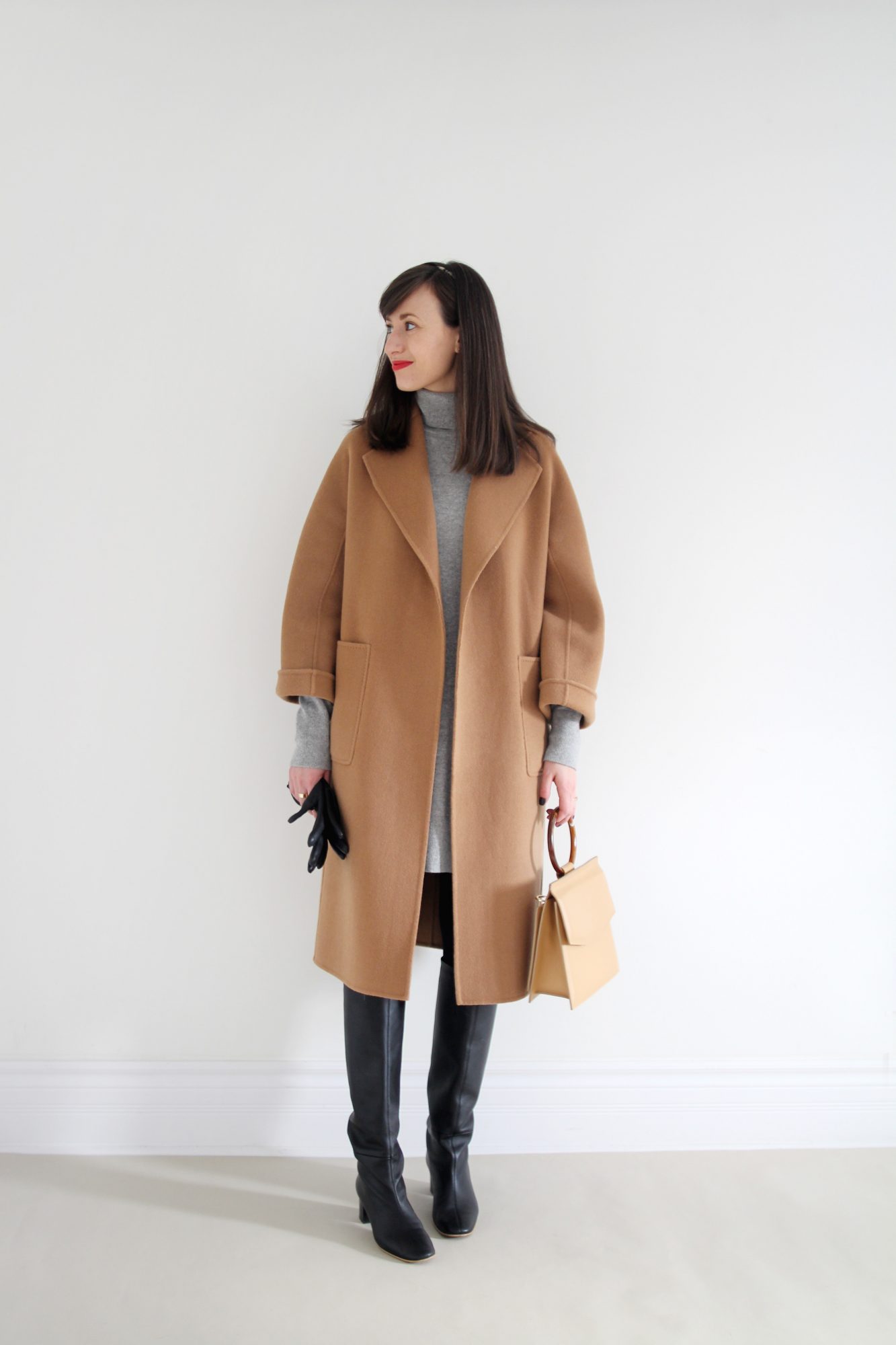 Curated camel coat sale